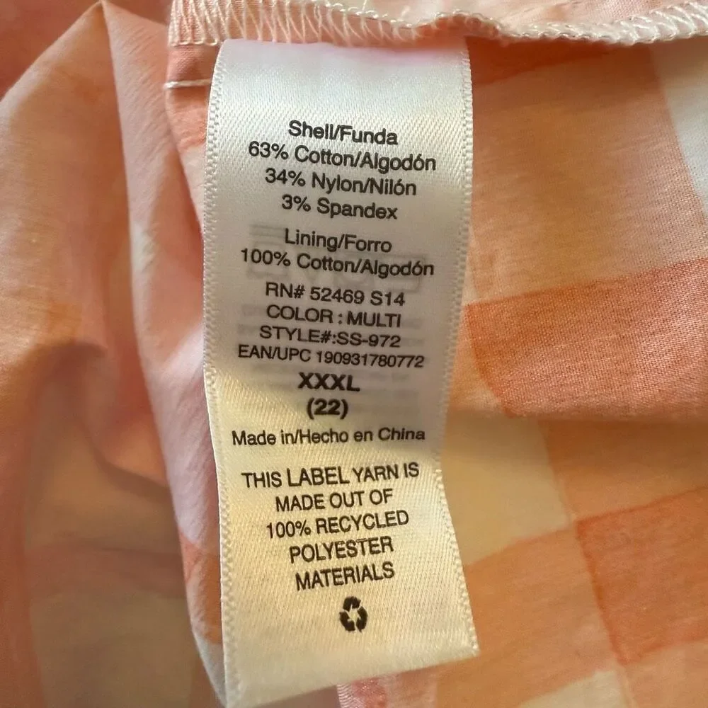 Scoop Bow Back Pastel Plaid Midi Dress Size 22 Soft Girl, Coastal
